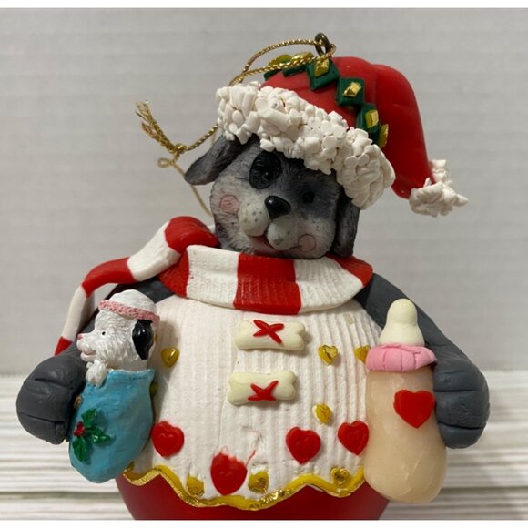Dog Mom Christmas Ornament Resin Funny Holiday Decor 5" - Picture 2 of 7